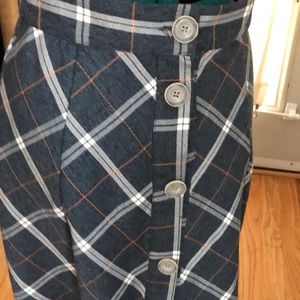 Chicwish plaid midi button skirt